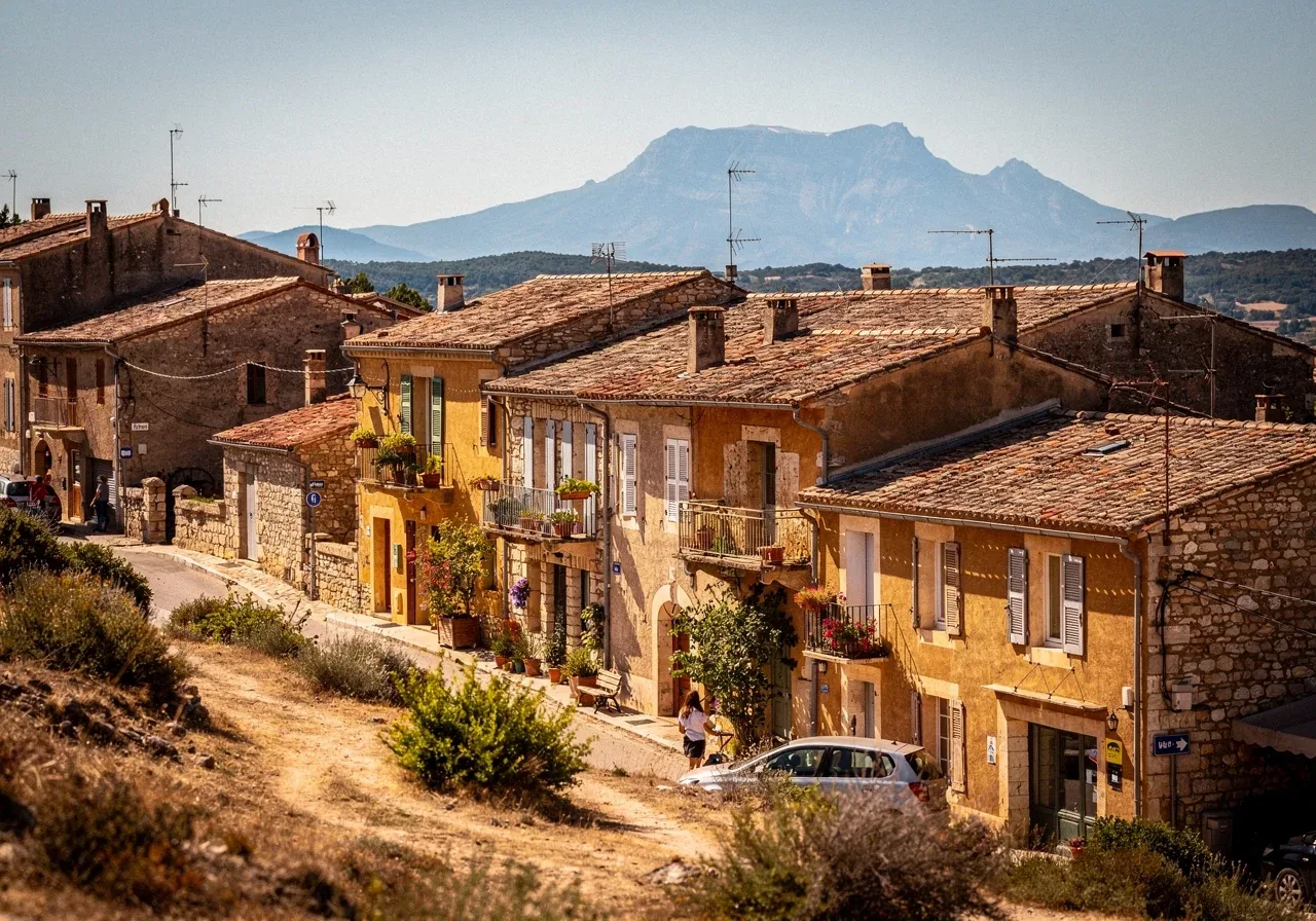 Vue de Pollestres et de ses environs